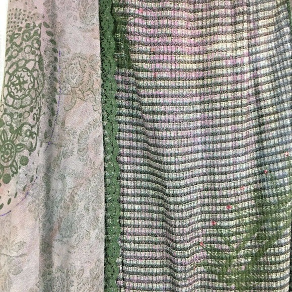 JGs Mad Lab Skirt Womens Sz M Maxi Purple Gray Floral Art to Wear Stretch - Picture 4 of 9